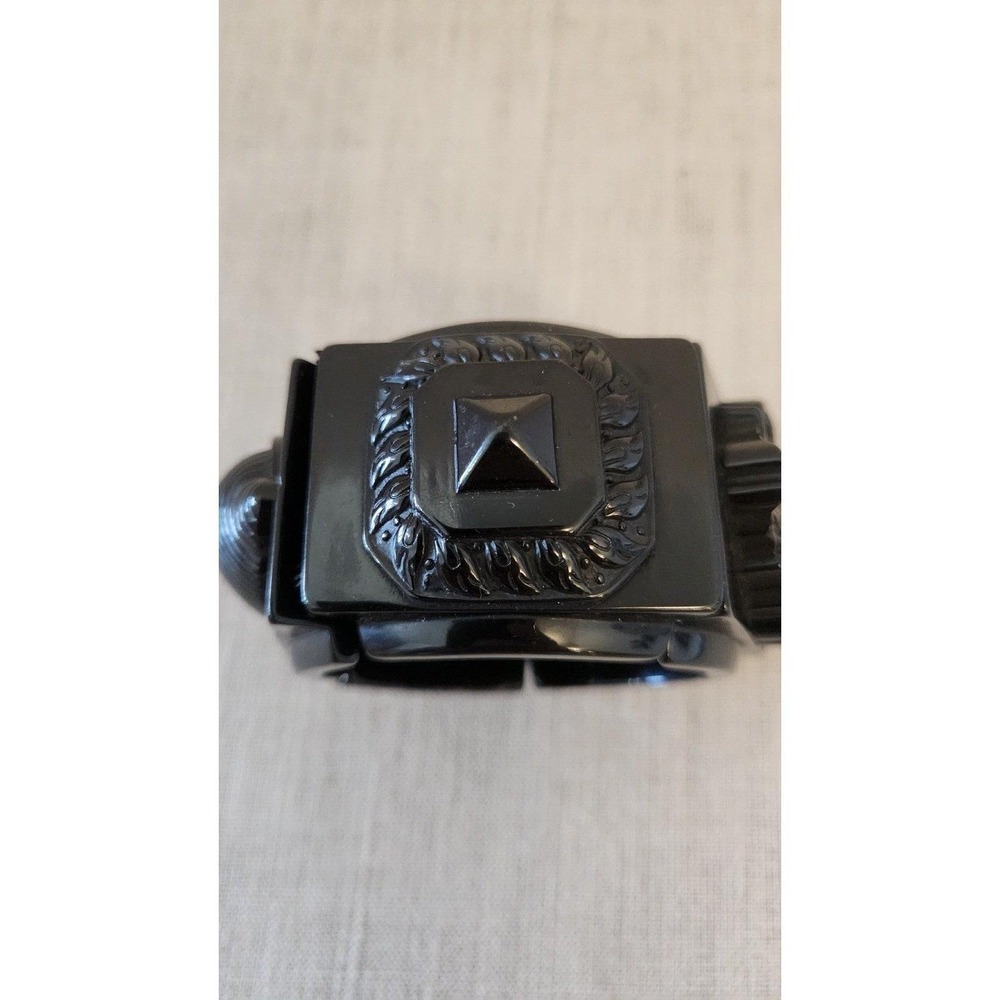 Vintage chunky black elastic bracelet - Picture 6 of 10